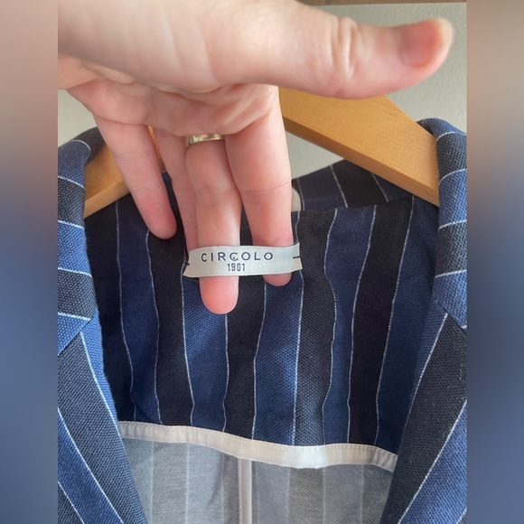 Circolo 1901 Blue Striped cotton Blazer - Picture 2 of 9